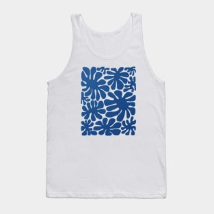 Abstract blue flowers Tank Top